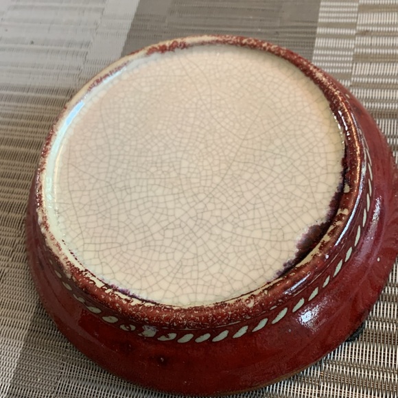 Vintage ceramic Santa Candle Holder on matching pedestal Christmas Holiday Red - Picture 10 of 10